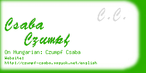 csaba czumpf business card